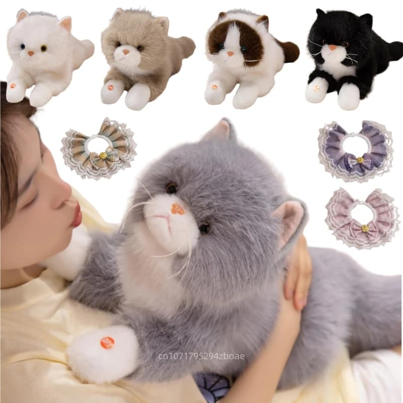 50/60 centimetri di Alta Qualità Simulazione Lolita Bavaglino Gatto Peluche Bambola Cuscino Lungo Peloso Ragdoll Gatto Peluche Complementi Arredo Casa regalo Per I Bambini