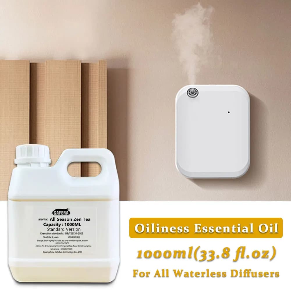 GAFERA 1000ml (33.8 fl.oz) Oli Essenziali Zen Tea Miss Coco per Tutte le Stagioni - Per Macchina Aromaterapia, Diffusore, Ricarica Olio Aromatico