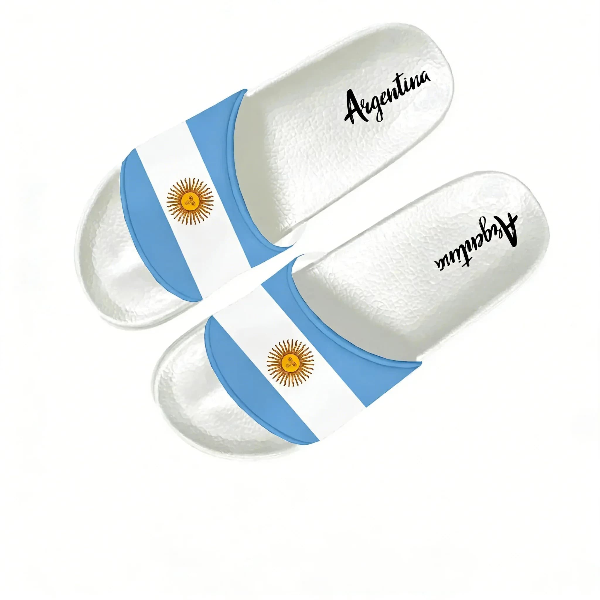 Argentina National Flag Slippers Home Water Shoes Women Teenagers Fashion Beach Pool Sandals Custom Made Comfort Summer Slipper