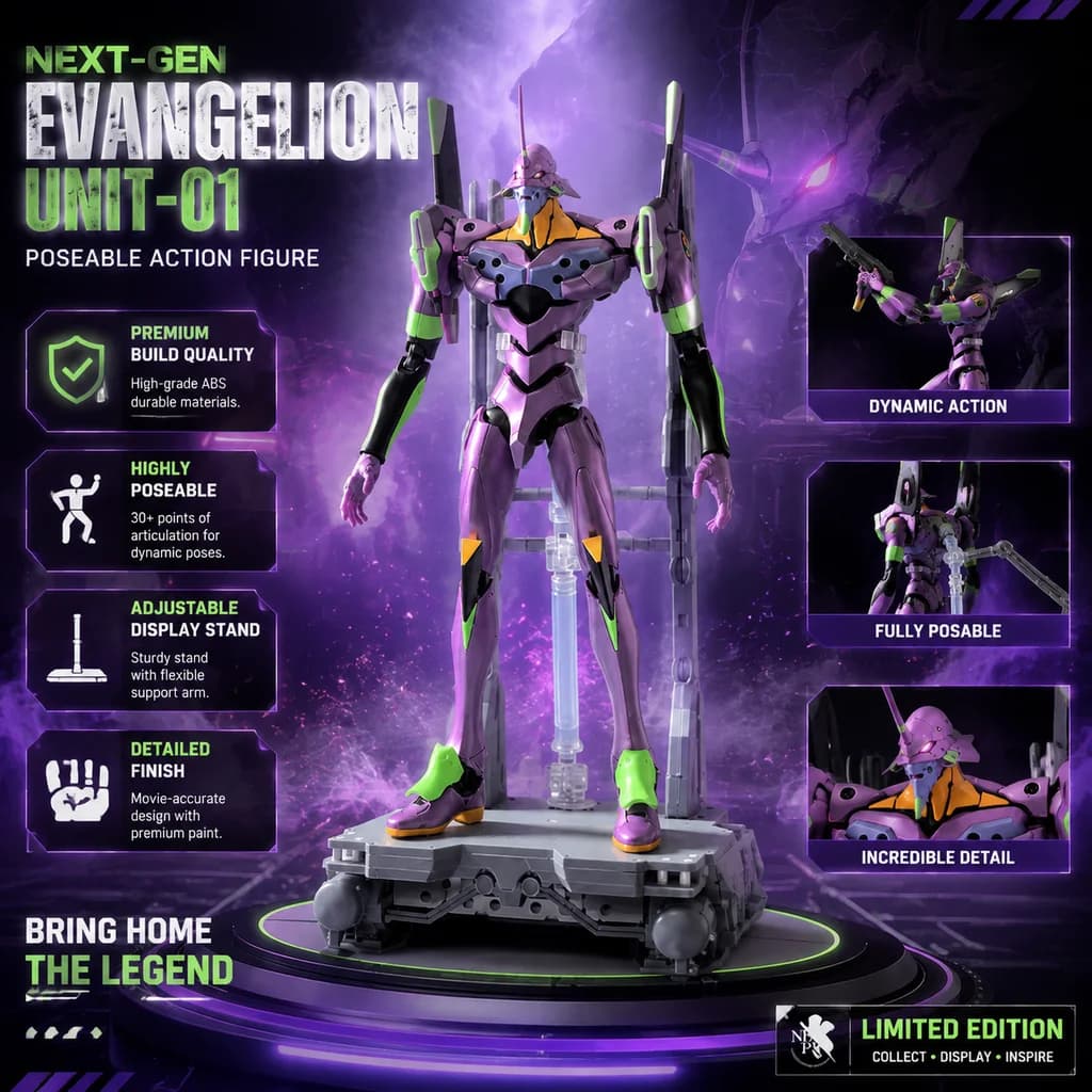 Blokees Evangelion Unit 01 Action Figure Neon Genesis Evangelion Legend Series Articulated Collectible Model For Adult Display
