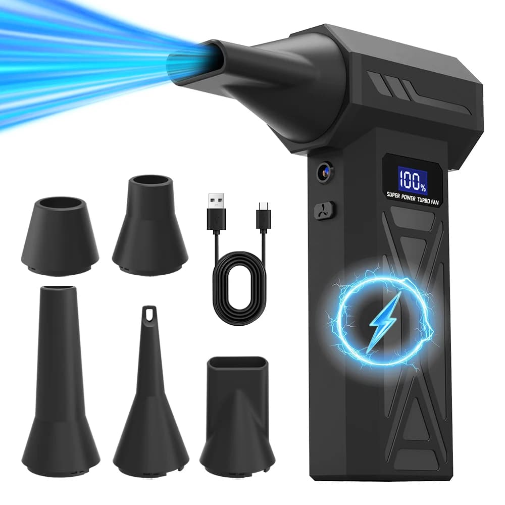 P70 Ventilatore 990000 giri/min Turbo Jet Fan 4 marce Velocità regolabile Spolverino elettrico Tipo-C Ricarica Potente ventilatore d'aria Strumento pulito