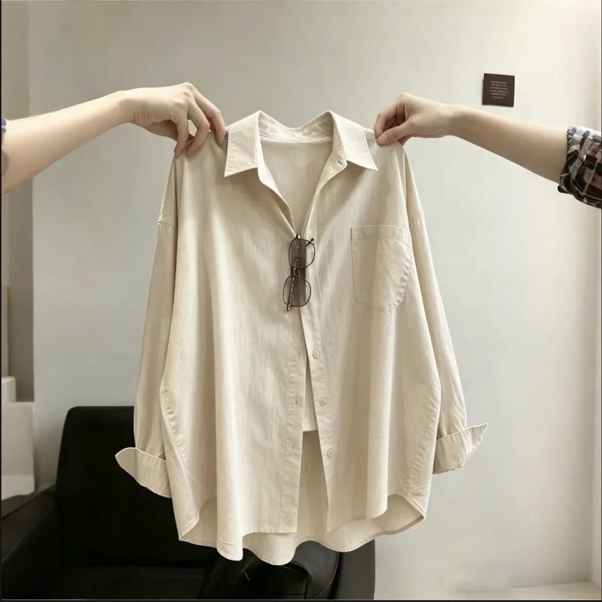 Elegant Linen Shirt Jacket Women's Summer Casual Versatile Loose Sun Protection Open Cardigan Stylish Top for Commute