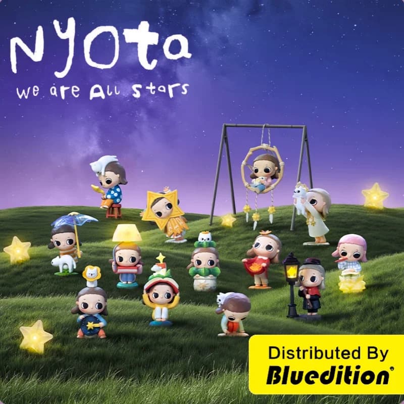 POP MART Nyota We Are All Stars Series Blind Box Figure da Collezione, Ornamento da Scrivania alla Moda, Bambola Carina, Regalo per i Fan degli Anime