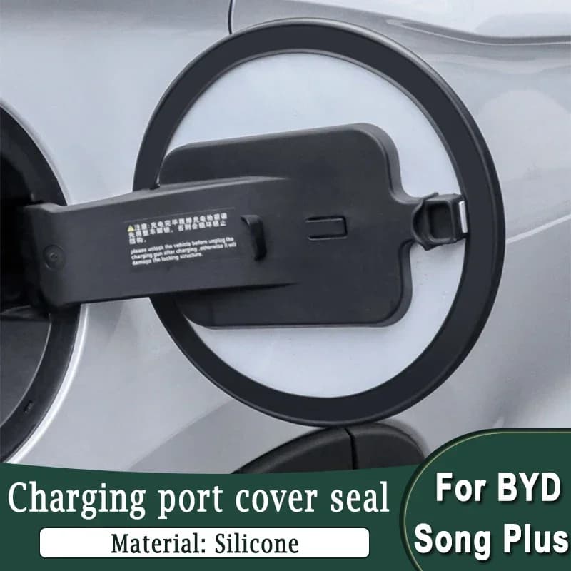 Fuel Tank Cover Cap Charging Port Cover Silicone Sealing Ring Protective Ring Waterproof Dustproof For BYD Song Plus 2022-2023