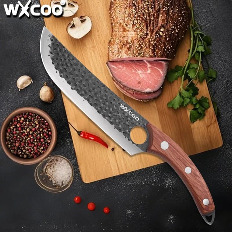 WXCOO Affettatrice Mannaia Coltello Coltelli da cucina in acciaio inossidabile Coltello multiuso per affettare frutta ultra affilato per strumento di cottura domestico