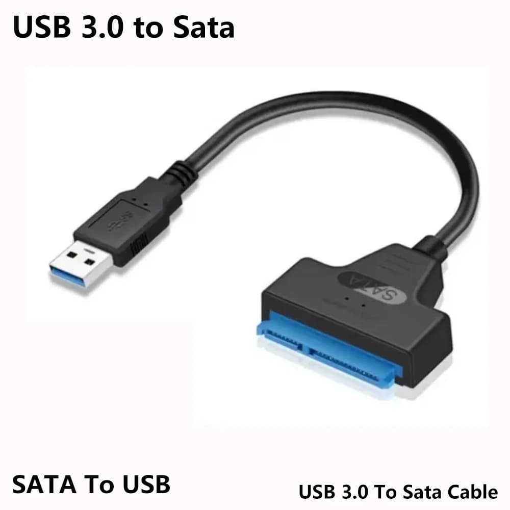 Cavo SATA USB 3.0 2.0 fino a 6 Gbps, Adattatore da SATA a USB 3.0, Supporta HDD/SSD Esterni da 2,5 Pollici, Cavo SATA III a 22 Pin