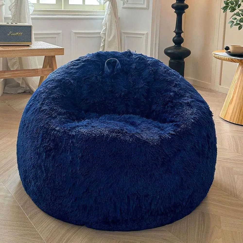 Copertura per poltrona a sacco senza imbottitura, in pelliccia sintetica lavabile, morbida, per animali di peluche o tessuti, in peluche Shaggy
