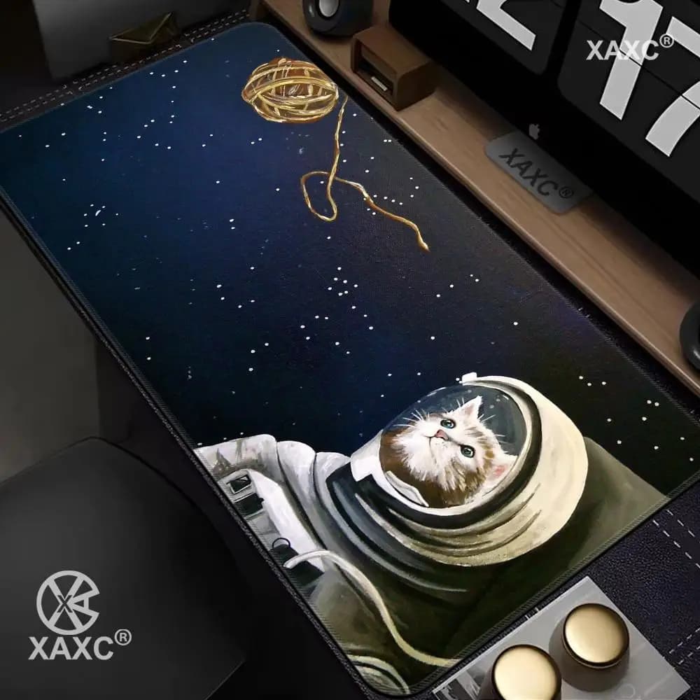 Tappetino per mouse da gioco XXL Astronaut XAXC, tappetino grande per tastiera e mouse, tappetino da scrivania antiscivolo in gomma, tappetino per mouse da gioco per laptop