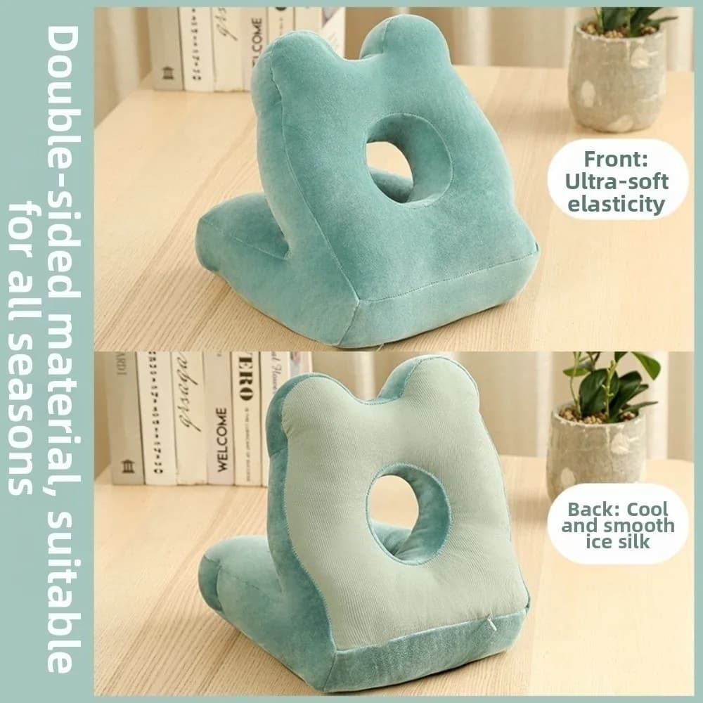 Cuscino da Viaggio Portatile a Doppia Faccia, Design Cavo, Traspirante e Confortevole, Ideale per Aula e Viaggi