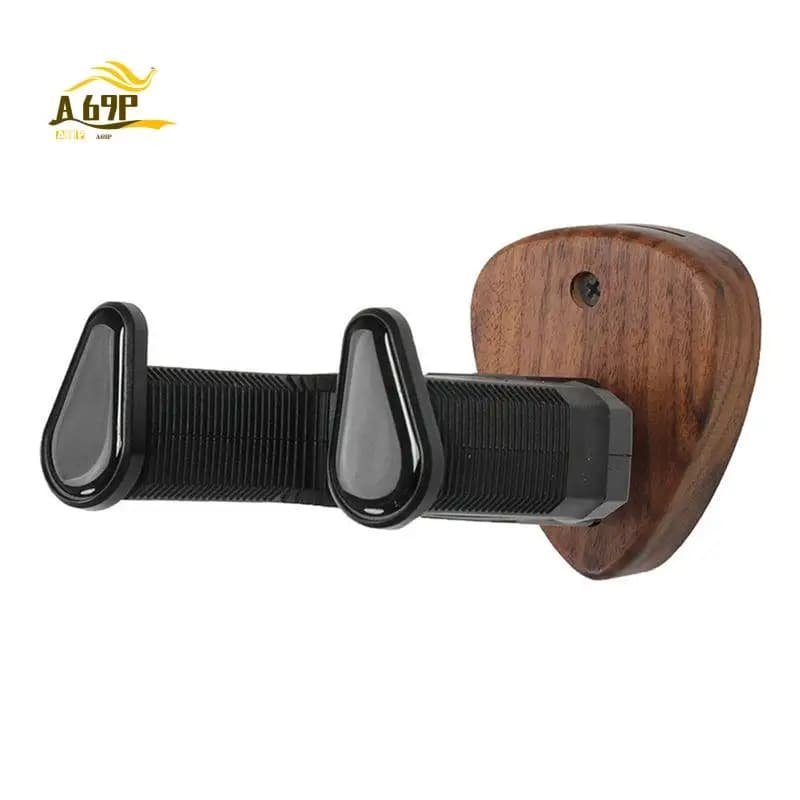 A69P-Wall Mount Guitar Hanger Holder Walnut Hook Ukulele Electric Guitar Bass Universal Bracket Adjustable Display Stand
