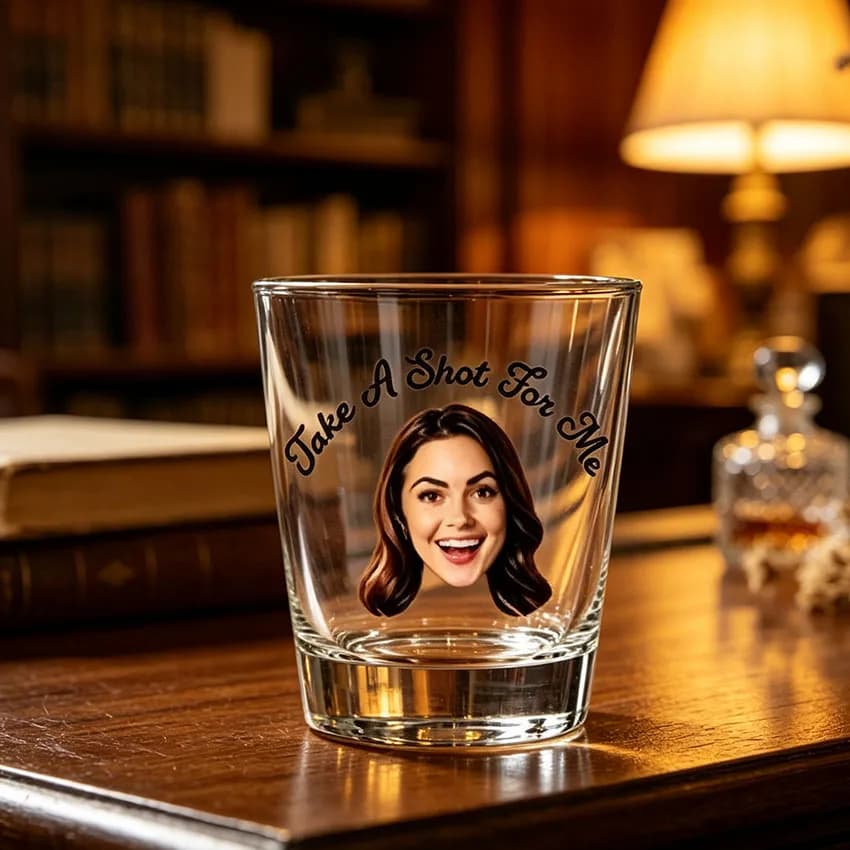 Customized Personalized Liquor Glasses, Small Wine Glasses That Can Be Customized with a Person's Face and Text. Fun Portrait-Printed Shot Glasses, Quirky and Funny Portrait Designs, Full of Atmosphere. Creative Birthday Gifts, Special Small Gifts for Friends' Gatherings and Parties.