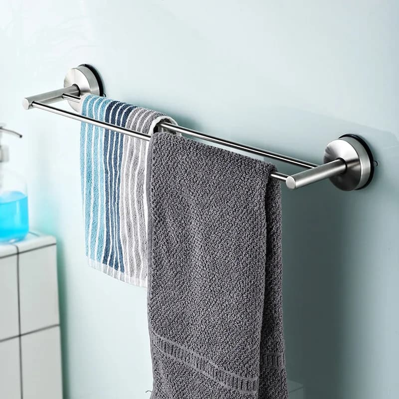 1pc portasciugamani portasciugamani con ventosa porta appendiabiti senza foratura accessori da cucina per bagno in acciaio inossidabile