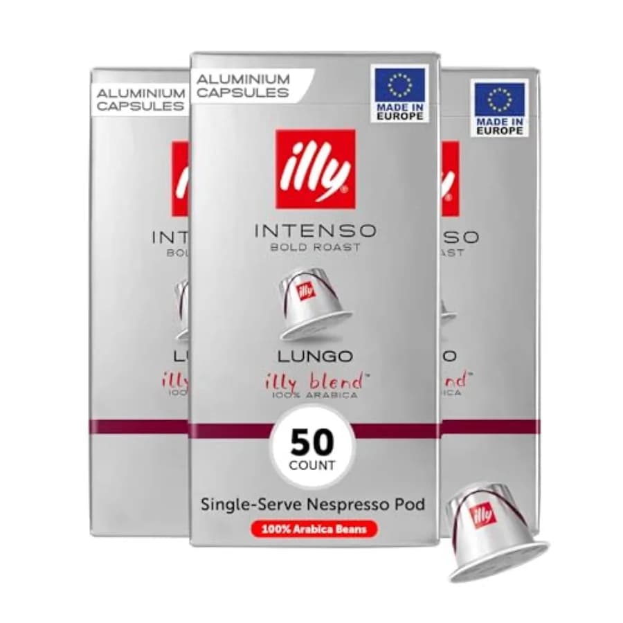 Capsule di Caffè Compatibili con Nespresso Original Line, Intenso Lungo, Tostatura Scura 100% Arabica Premium Italiana