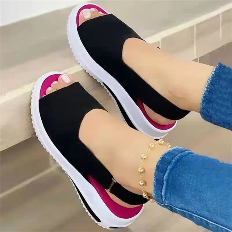 Scarpe Sandali da donna estivi Sandali peep toe Sandali leggeri da donna Donna Traspirante Calzature femminili antiscivolo di nuova moda