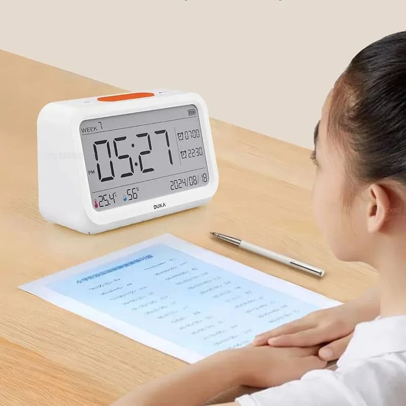 DUKA MT2 Thermohygrometer Alarm Clock Multi-function Temperature and Humidity Meter Sensor Indoor Clock Night Light Tools