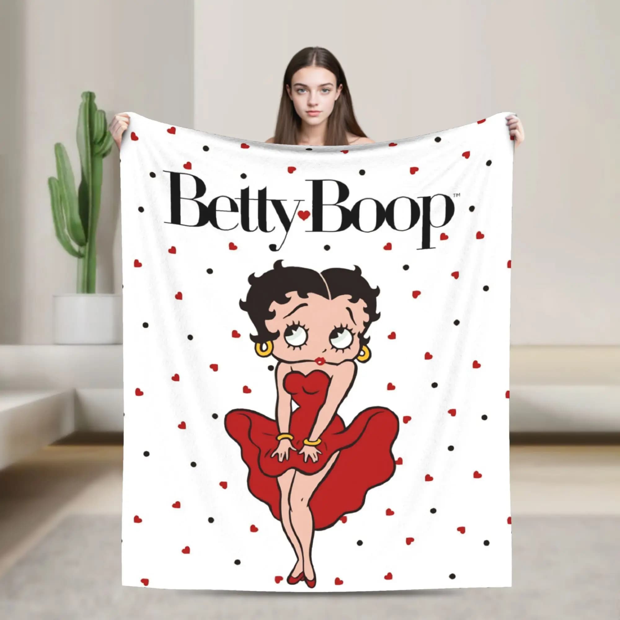 B-Bettys Boops Merch Blanket Super Soft Warm Throw Blankets for Bed 50x60 Inches Multi-size Bedding Throws