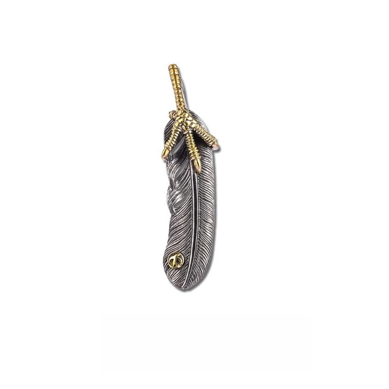 2026 Original Oriental Tibetan Garuda Eagle Claw Feather White Copper Pendant Vintage Unisex Calming Bless Necklace