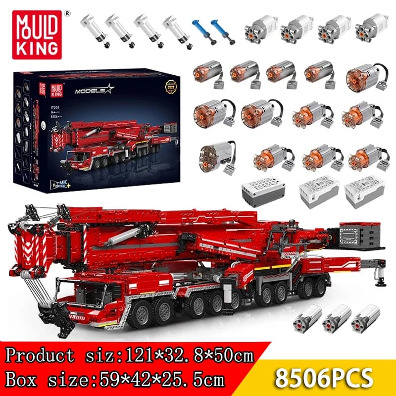 MOLD KING 17007 17008 Liebherr LTM 11200 MOC-20920 Gru tecnologica con equipaggio Ingegneria Building Block Giocattoli Regali di Natale per adulti