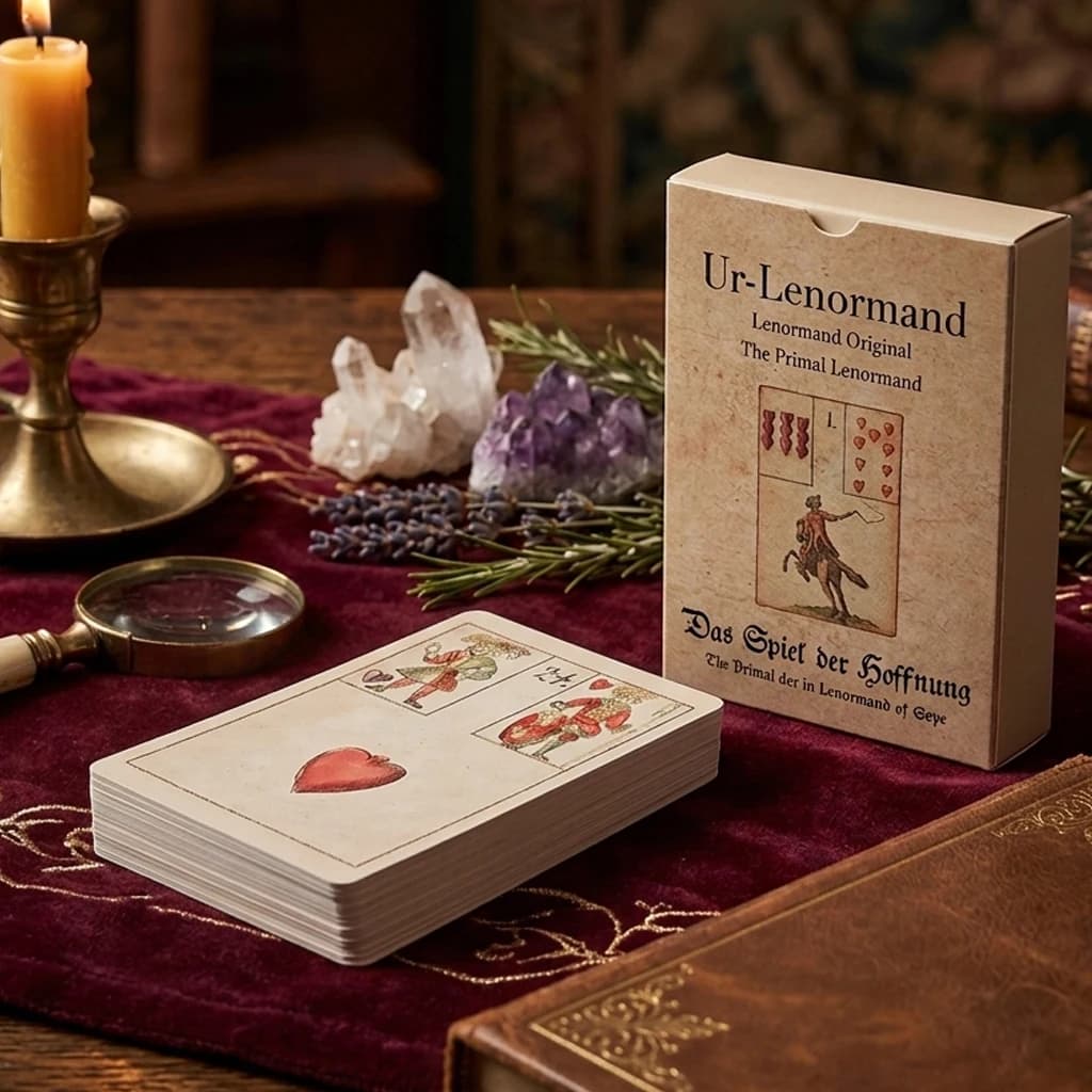 Carte Oracolo Ur-Lenormand - (Il Gioco della Speranza) - Mazzo di Divinazione Vintage del XVIII Secolo - Set di 36 Carte per la Predizione del Futuro 9*6cm