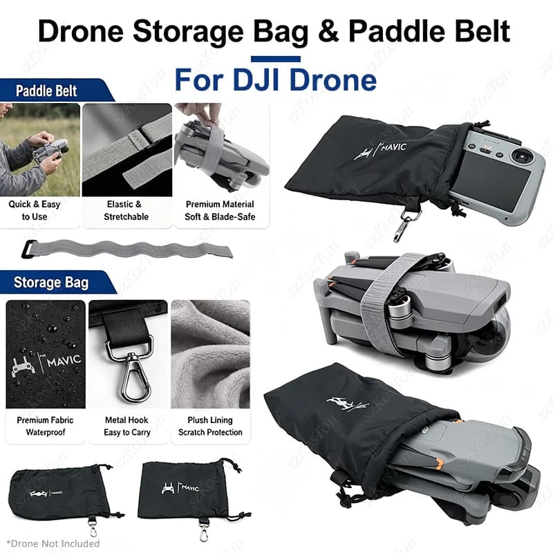 Drone Accessories Kit for DJI Lito X1/1/Mini 3 4 5 Pro Portable Storage Bag Propeller Paddle Belt for Drone Accessories