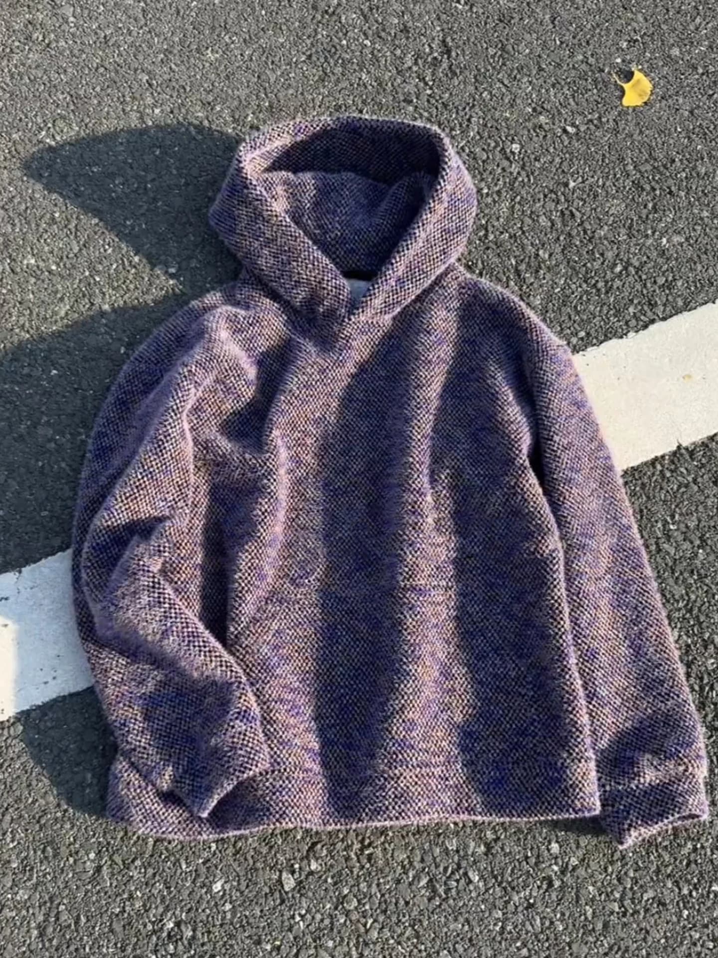 Felpa con Cappuccio Monet Viola Stile Americano da Uomo, Giacca Invernale Spessa, Marca di Alta Gamma, Casual, Comoda, Antirughe