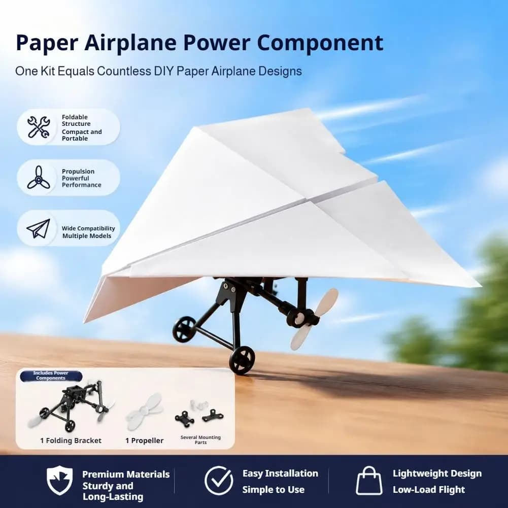 Remote Control Paper Airplane Portable Rc Aircraft Building Parts Diy Rc Plane Power Kit Creative 4-Channel Rc Aircraft Kit