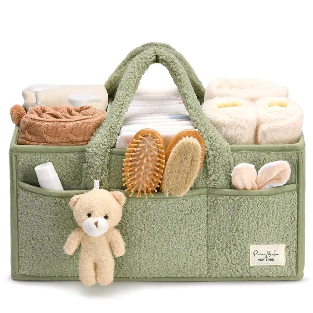 Organizer per Pannolini da Comodino, Cesto Portaoggetti per Salviette, Regalo per Baby Shower, Organizer per Auto, Organizer per Cameretta, Portaoggetti