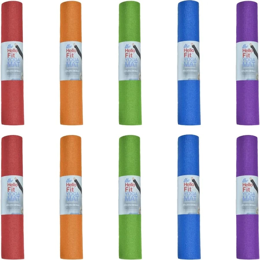 Set of 10 Yoga Carpets for Children 68 x 24, Anti-slip, Non-Toxic, Easy to Clean, Carpets for Training in Convenience Pack