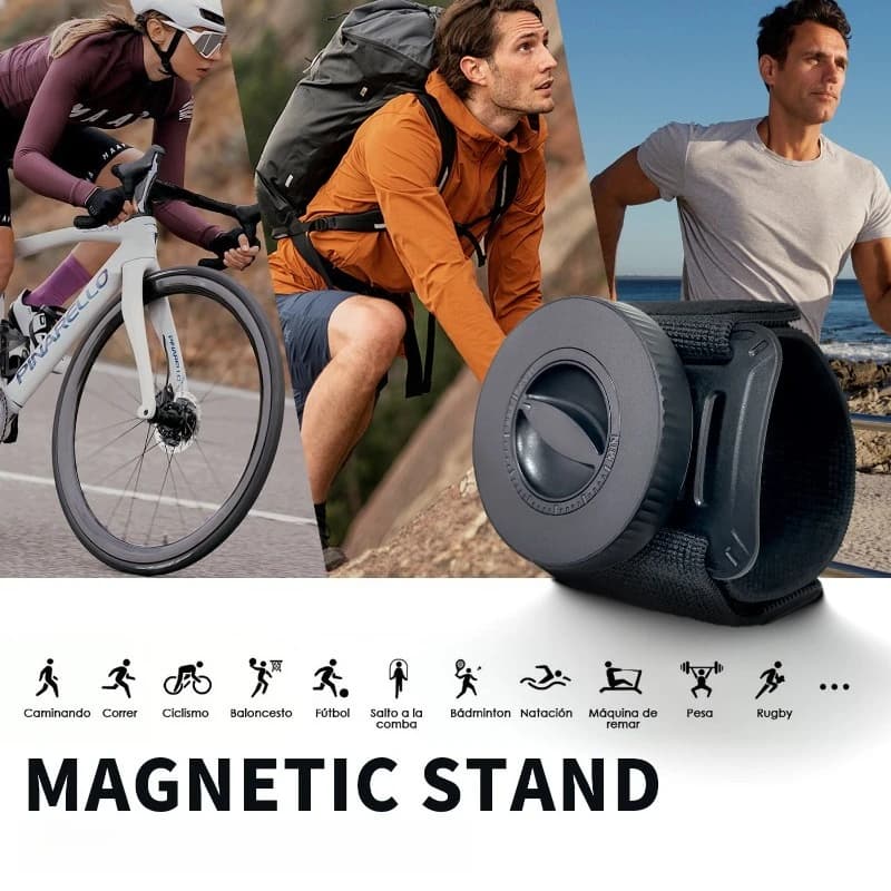 Magnetic Phone Holder Armband Wrist Strap Universal Sports Mount for Running Cycling Workout Hands Free Active Sports Accessory