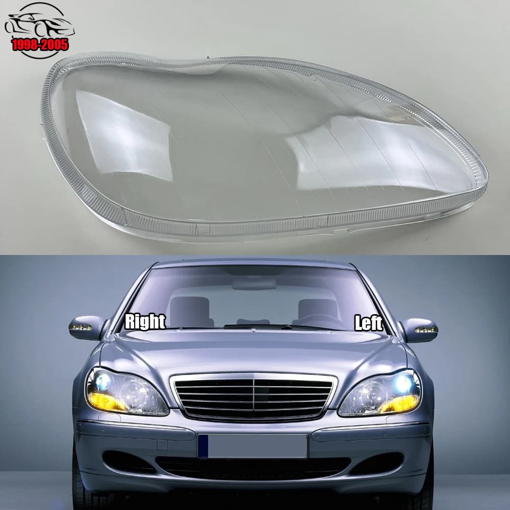 Per Mercedes-Benz classe S W220 S600 S500 S320 S350 S280 1998-2005 faro per Auto faro trasparente lente Auto Shell Cover
