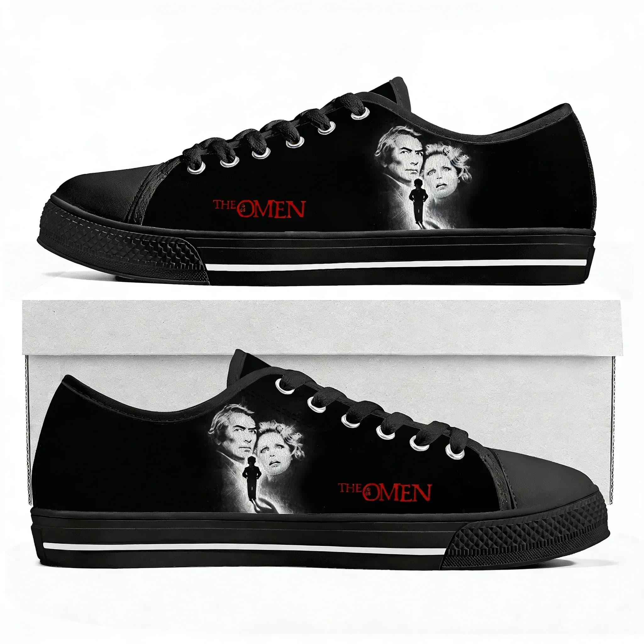 The Omen Low Top High Quality Sneakers Men Women Teenager Canvas Sneaker Casual Personalized Fashion Patterns Shoe Custom Shoes