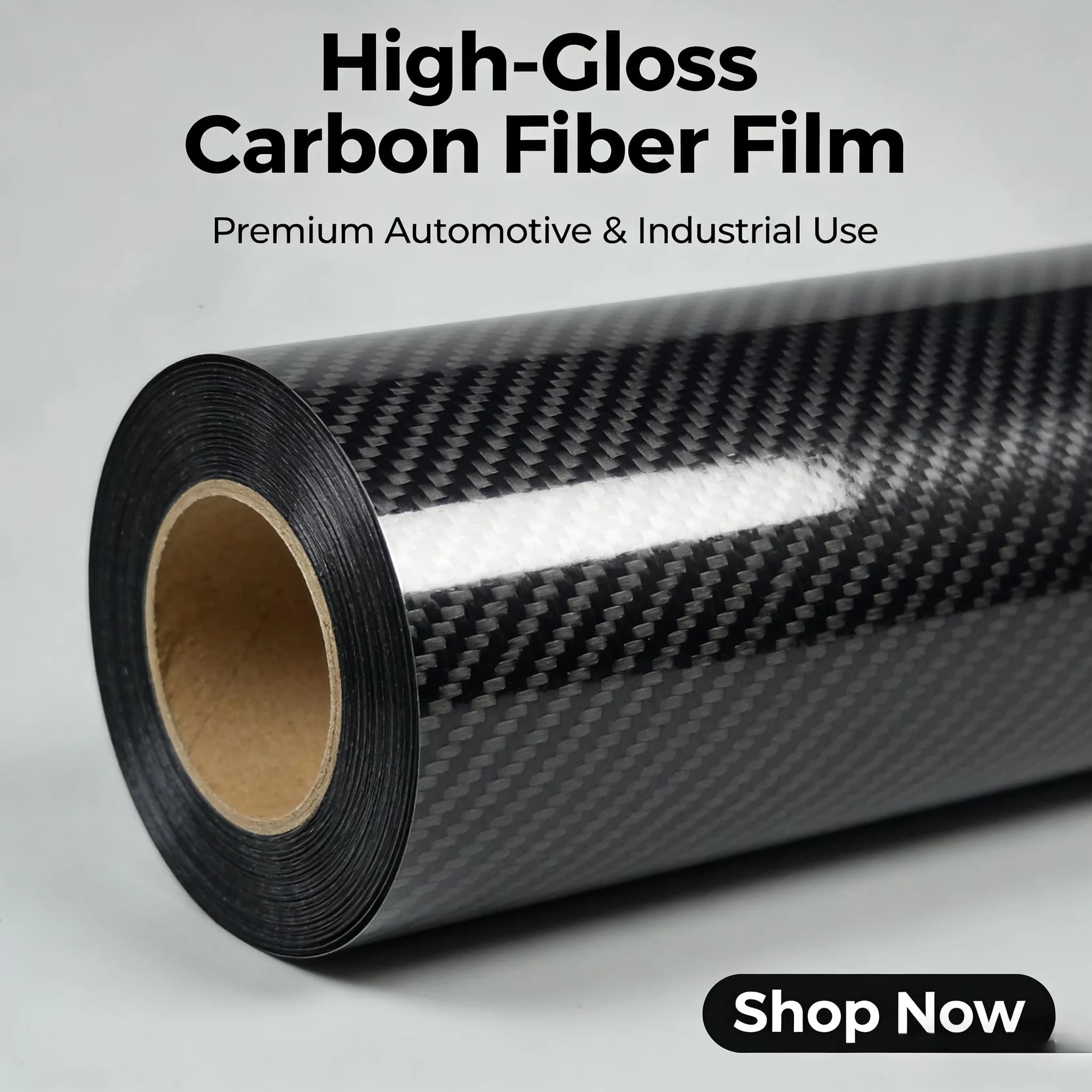 Pellicola Vinilica in Fibra di Carbonio 6D Nero Lucido per Auto, Moto e Caschi, Adesivi per Moto e Auto