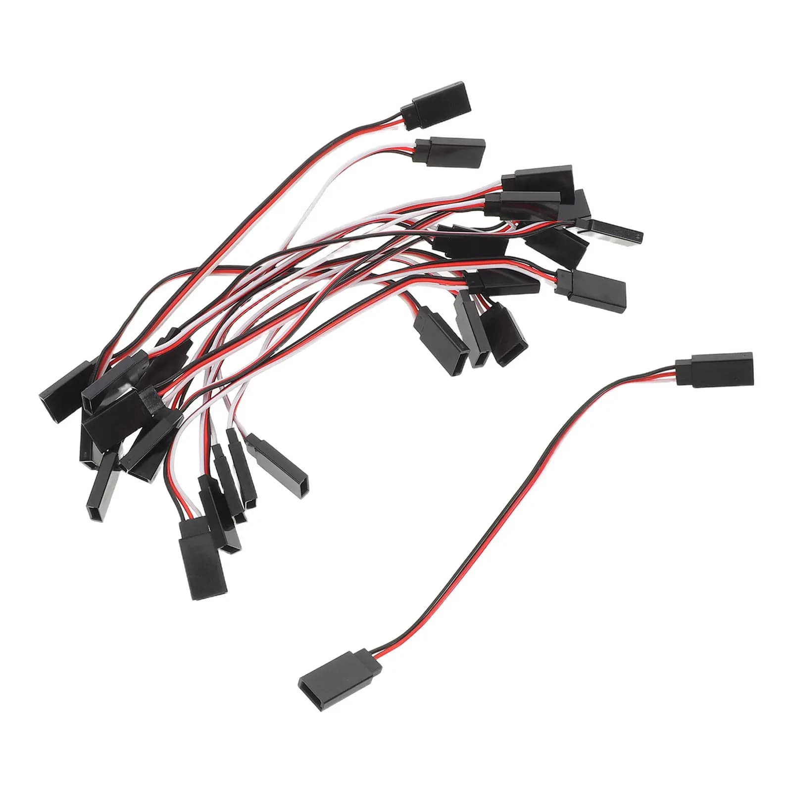 Kit di Aggiornamento con 15 Cavi di Prolunga Maschio-Maschio per Accessori Servo, per Connettori di Cavi di Controllo di Aeroplani RC, Elicotteri e Auto