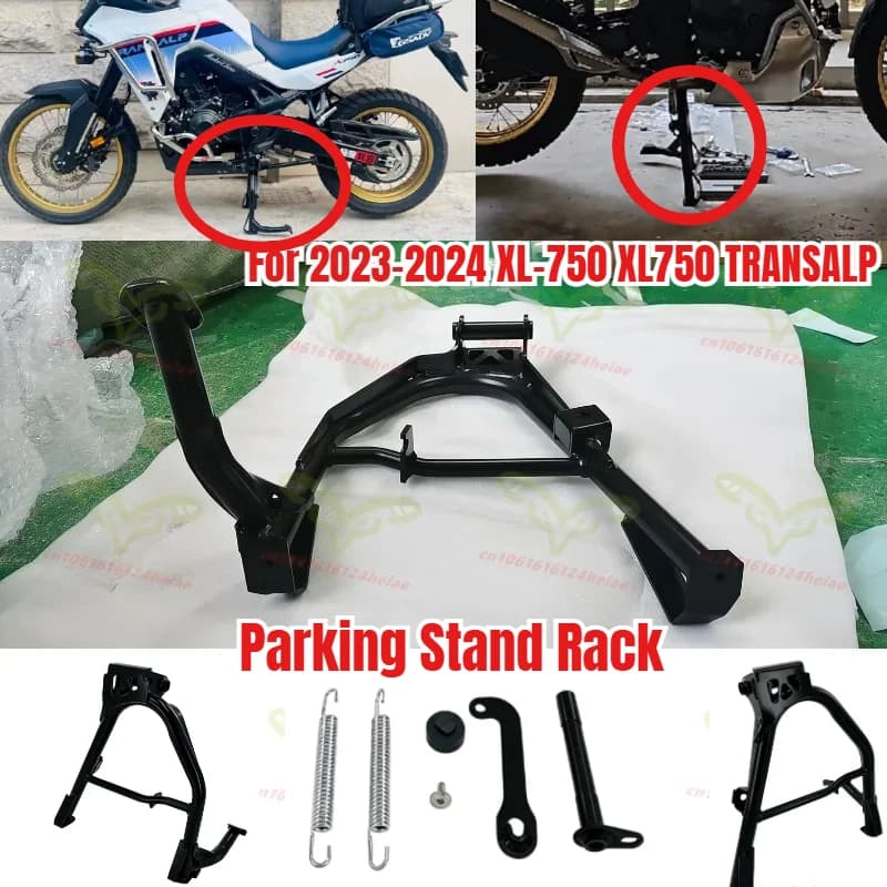 XL 750 Motorcycle Accessories Center Stand Parking Stand Central Firm Frame Steel Rack For 2023-2024 XL-750 XL750 TRANSALP