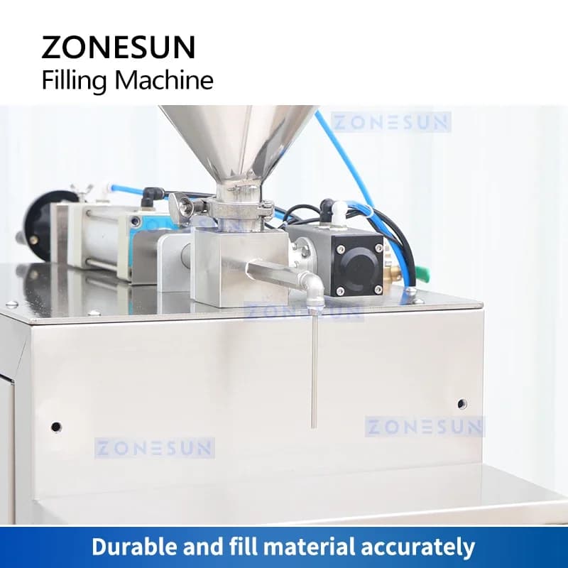 ZONESUN ZS-GTPP1 Pompa a pistone semiautomatica Pressurizzata Piccolo volume Cosmetici Pasta Riempitrice Mascara Lucidalabbra Gel per unghie