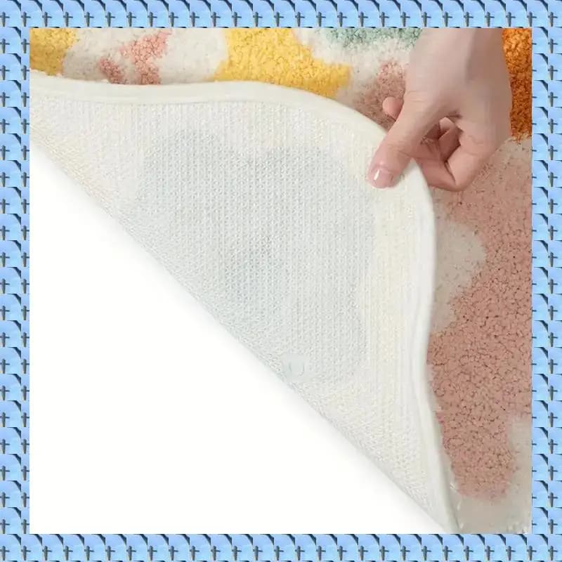 Tappeto da bagno con fiori carini, tappetino da bagno lavabile in lavatrice, tappeto da bagno antiscivolo extra morbido e assorbente facile da installare, 50X80 cm