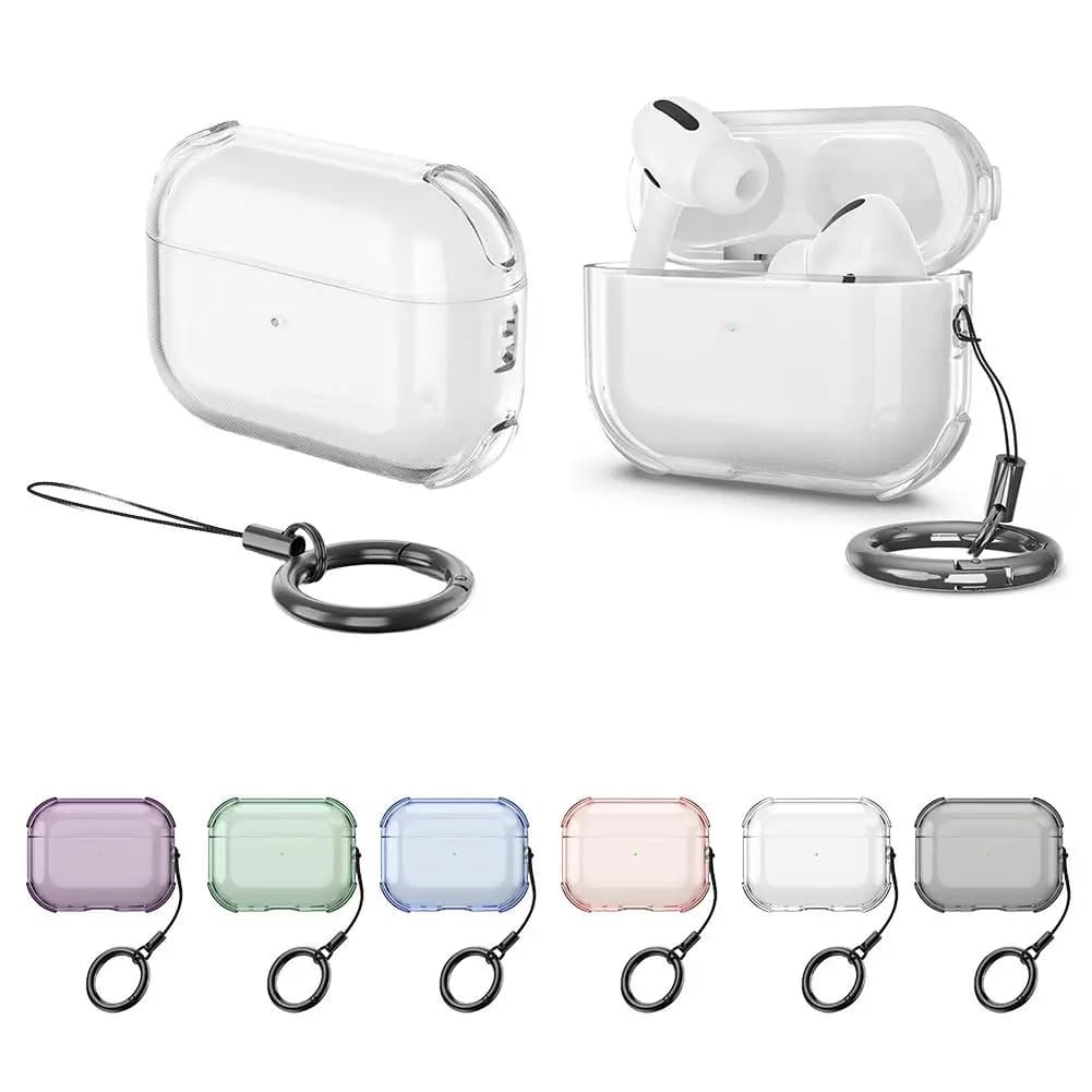 Custodia trasparente per auricolari per custodie airpods pro3 Cover rigida per cuffie in TPU trasparente per Airpods pro 3