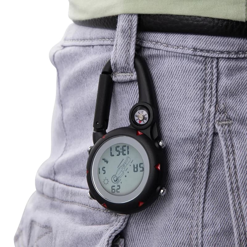 Multifunctional Outdoor Sport Watch with Round Screen, Mosque and Compass, Digital Portable Pocket Watch for Men and Women