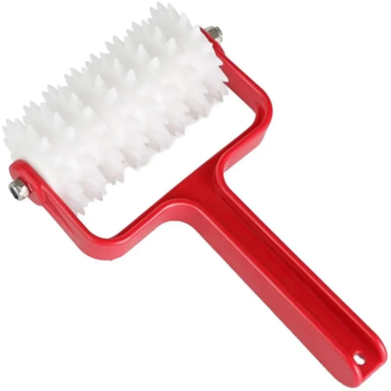 AB66-Pizza Rolling Pin Pastry With Spikes For Cookie Dumpling& Pizza Dough Docker Roller Dough Holes Maker