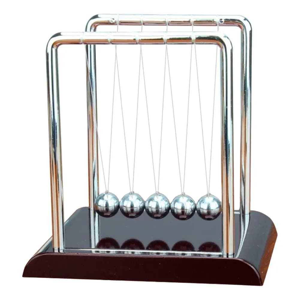 Culla di Newton in Acciaio, Sfere di Equilibrio, Materiale Didattico per Scuola, Giocattolo da Scrivania a Pendolo per Fisica e Scienze, Giocattolo Cinetico, Decorazione per la Casa