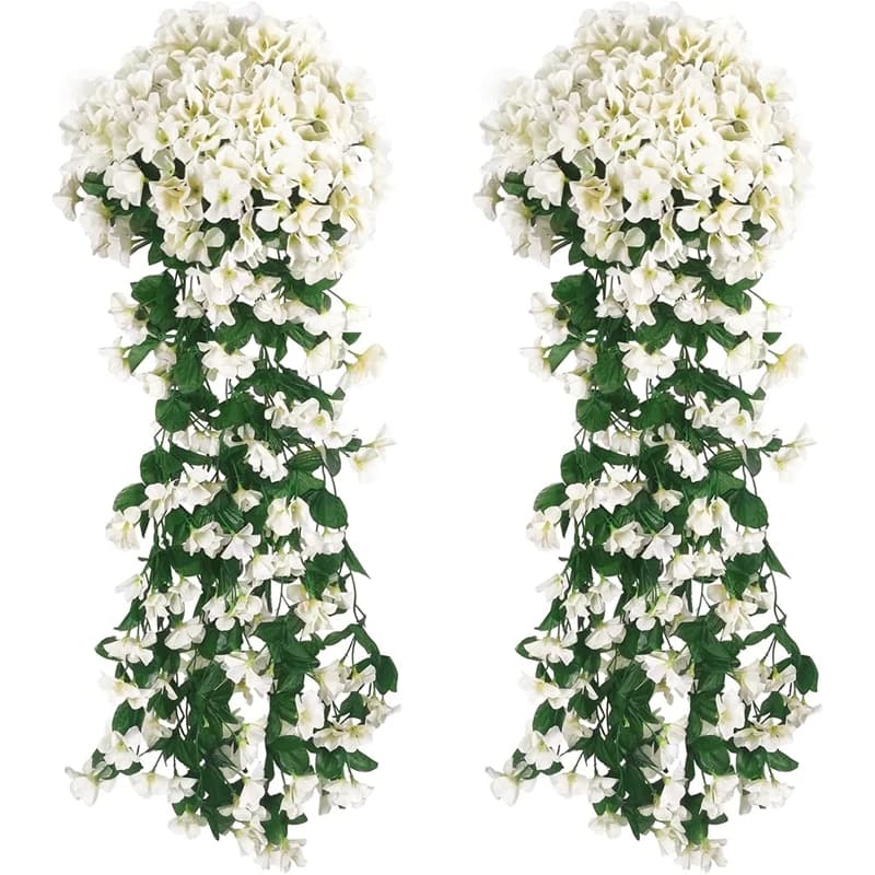 1PC Artificial Silk Flowers Purple Hanging Wall Decoration Wedding Scene Decoration House Invading Garden Outdoor Festival Gifts DIY Hotsale