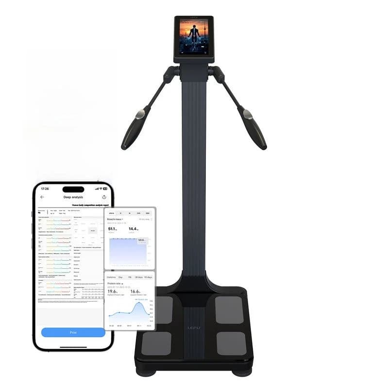 Unique Smart WIFI Body Fat Analysis Scale 8-Electrode Weight Scanning Scale, a device for quickly analyzing fat weight
