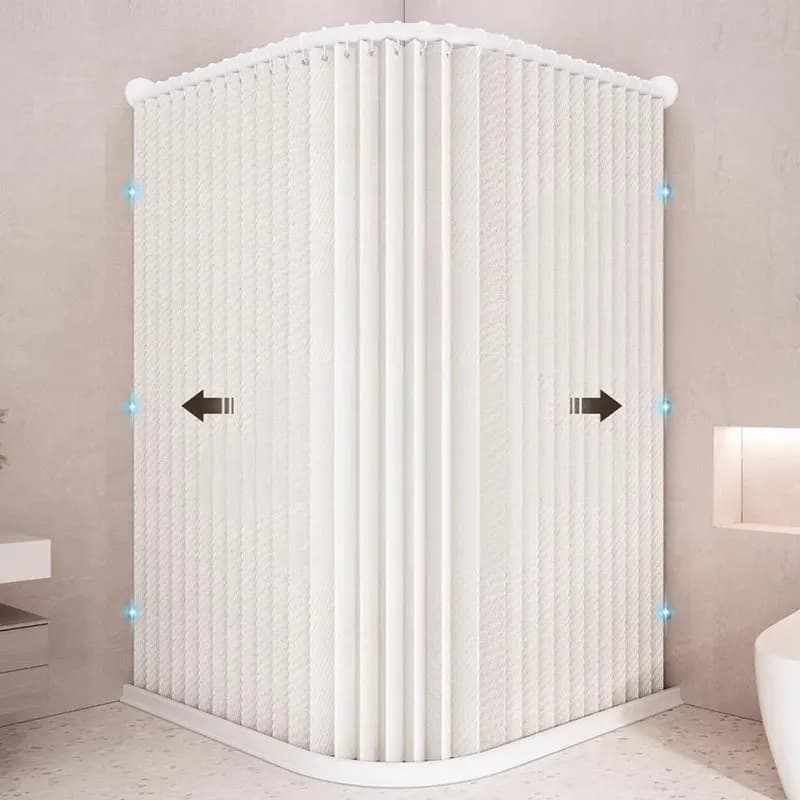 Foldable Shower Curtain Marble Pattern Light Luxury Style Waterproof Mildew Resistant with Hooks for High End Bathroom Hotel Art