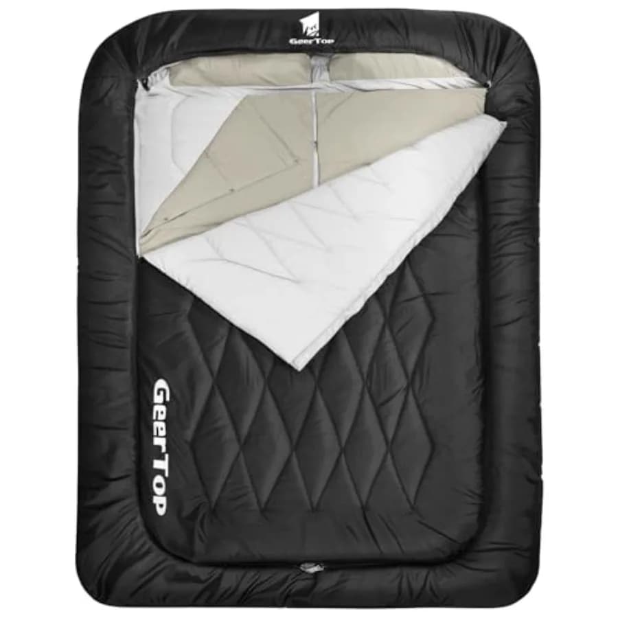 Double-bedded camping with blanket, Queen size, for Two persons, Adults, Couples or Families, for Excursions and Campsite at the Open