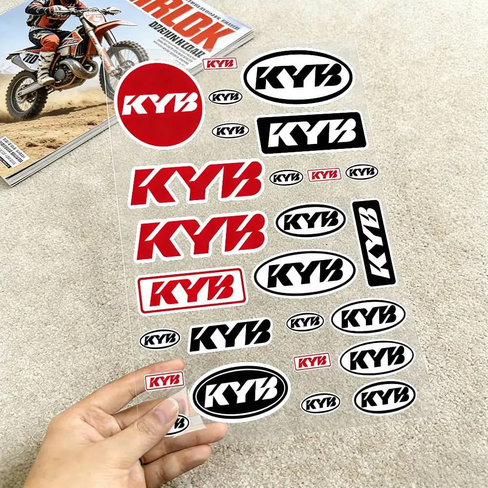 Adesivi Riflettenti KYB per Moto, Segnalazione di Sicurezza 3M Notturna per Caschi da Scooter