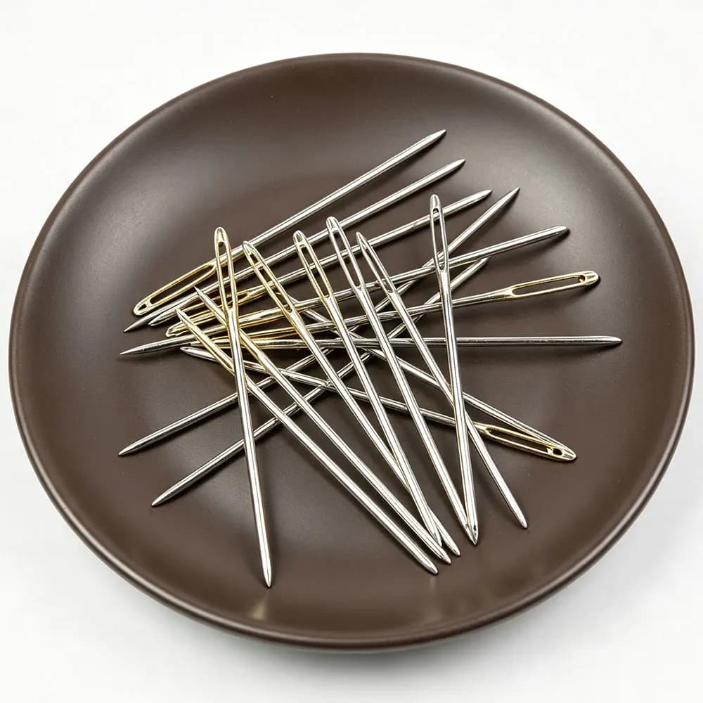 30pcs Large Sewing Needles Gold Eye Needle 6cm 7cm 5.3cm 5.2cm Long Agulhas Pins Set Tone Steel Hand Long Sewing Needles