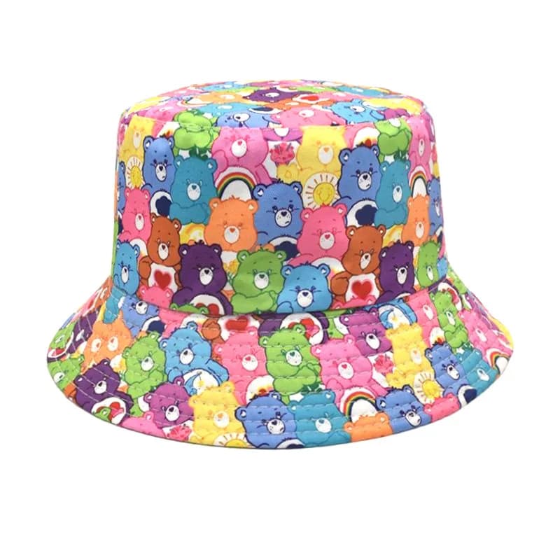 Nuovo Cappello da Pescatore con Simpatici Personaggi dei Cartoni Animati, Cappello a Doppia Faccia con Protezione Solare, Cappelli Parasole da Viaggio per Uomo e Donna