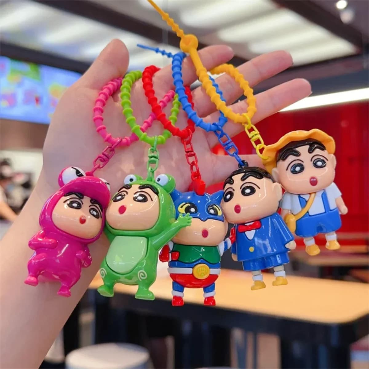 New Crayon Shin Chan Anime Figures Cartoon Keychain Car Key Ring Backpack Accessories Decoration ACG Goods Kawaii Best Toy Gifts
