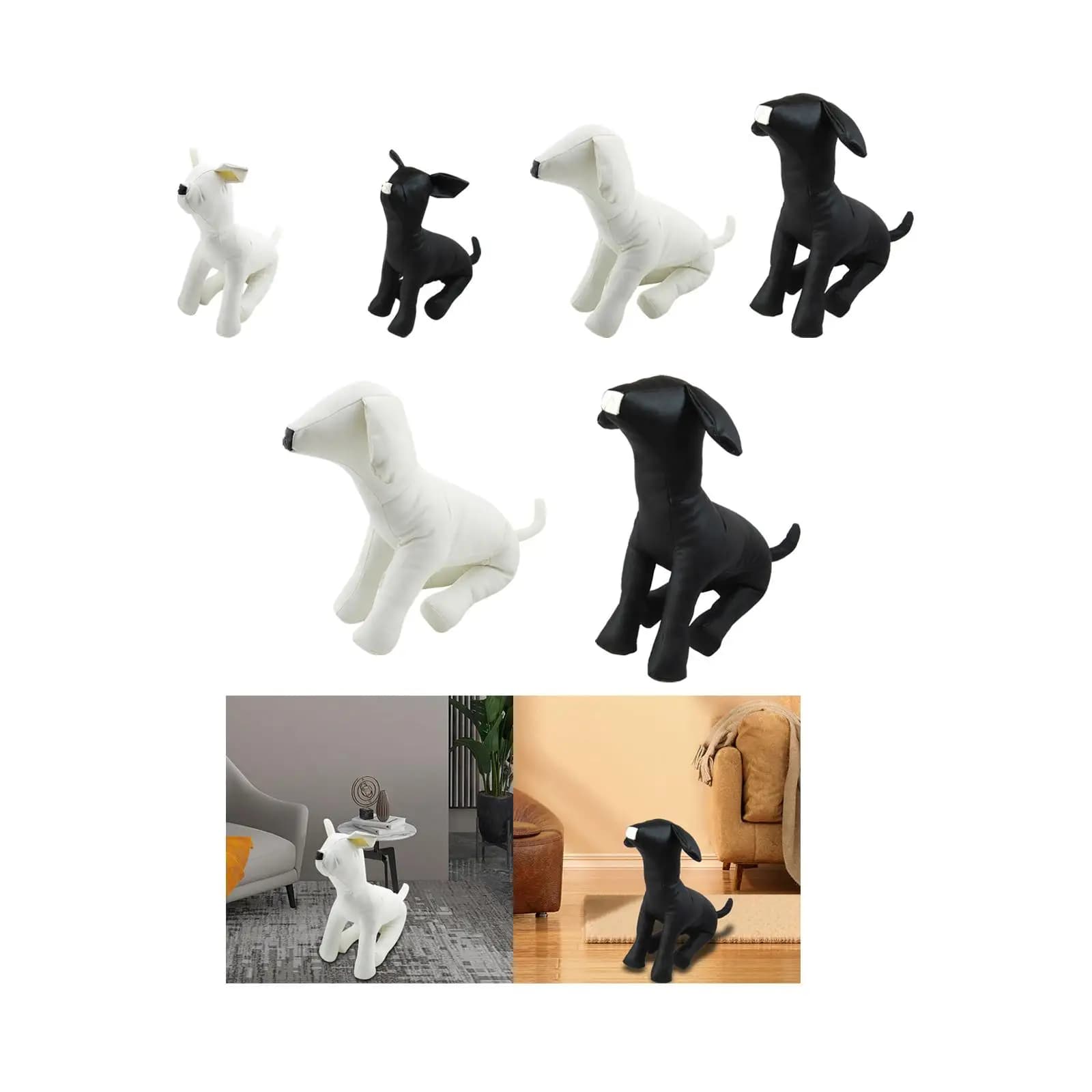 Manichini in Pelle PU per Cani, Espositori per Abbigliamento per Animali Domestici, Manichini Morbidi in Posizione Seduta per Negozi di Abbigliamento per Cani