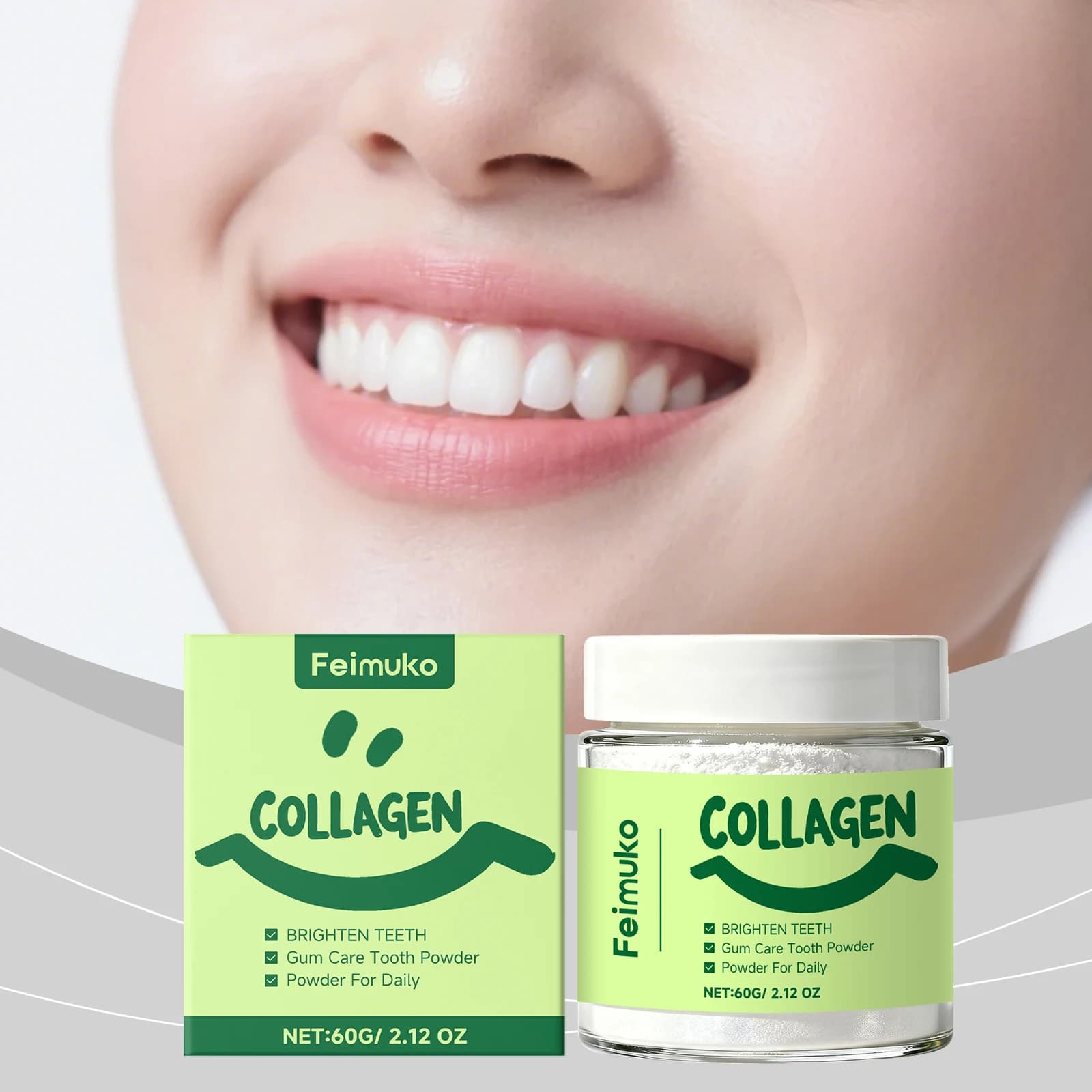 Gentle Formula Teeth Cleaning Powder, Refreshing Oral Cleanser for Deep Cleansing & Daily Surface Stain Removal Dental Care